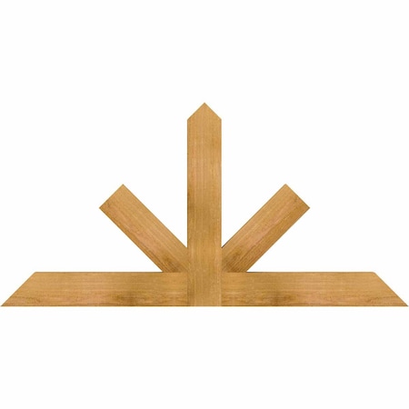 Ekena Millwork Saratoga Rough Sawn Timber Gable Bracket, Western Red Cedar, 48"W x 24"H x 2"D x 4"F, 12/12 Pitch GBW048X24X0204SAR00RWR